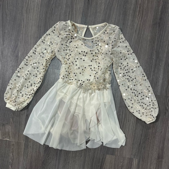 Weissman Cream Puff Sleeve Dress Dance Costume - Picture 3 of 7